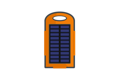 Power battery icon, flat style