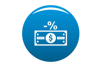 Pay tax icon vector blue