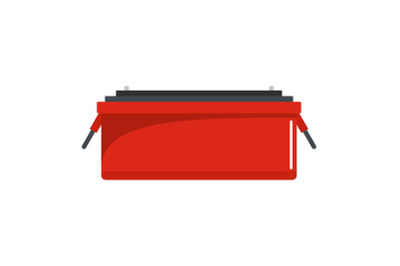 Car accumulator icon, flat style