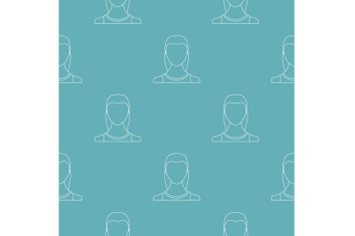 Girl user pattern vector seamless