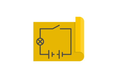 Circuit icon, flat style