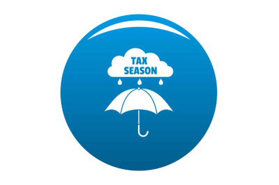 Tax season icon vector blue