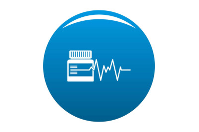 Medicament icon vector blue