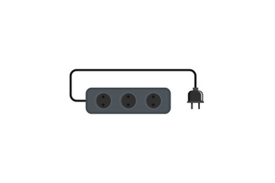 Power outlet icon, flat style