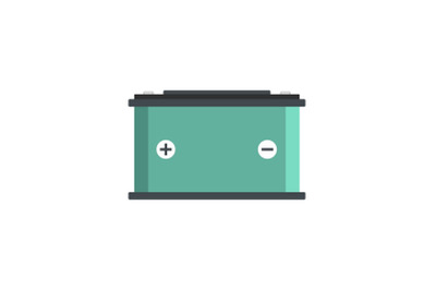 Accumulator icon, flat style