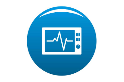 Ekg icon vector blue