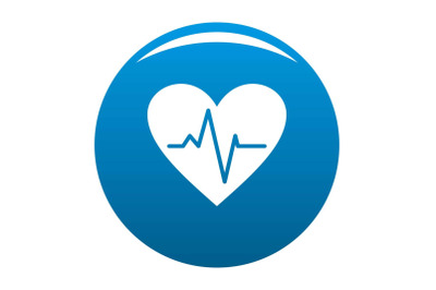 Healthy heart icon vector blue