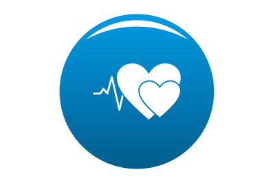 Cardiology icon vector blue