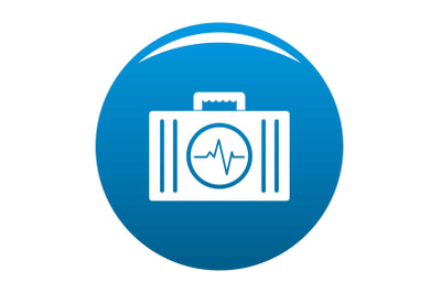 First aid kit icon vector blue