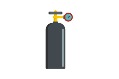 Gas balloon icon, flat style