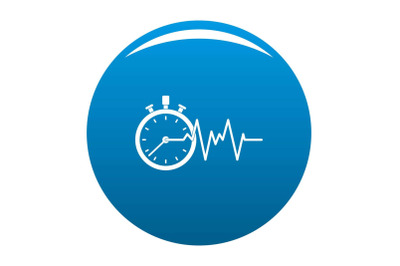 Encephalogram icon vector blue