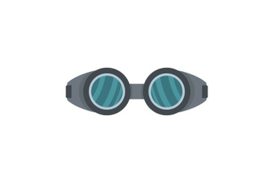 Protective glasses icon, flat style