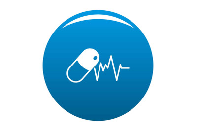 Capsule icon vector blue