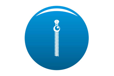 Bulb zip icon vector blue