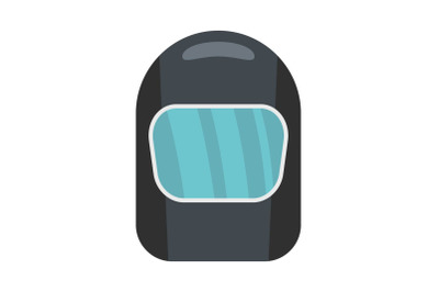 Protective mask icon, flat style