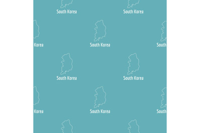 South Korea map thin line vector simple