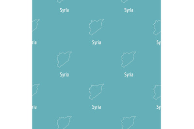 Syria map thin line vector simple