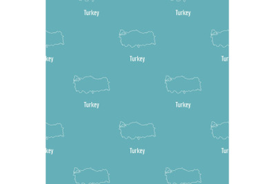 Turkey map thin line vector simple