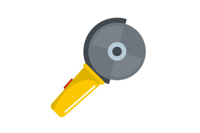 Circular saw icon, flat style