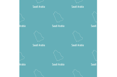 Saudi Arabia map thin line vector simple