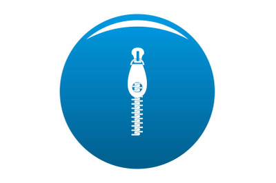 Zip with hole icon vector blue