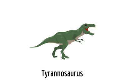 Tyrannosaurus icon, flat style.
