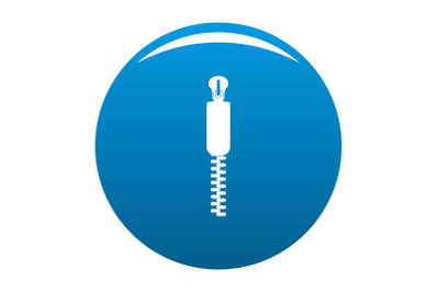 Coat zip icon vector blue