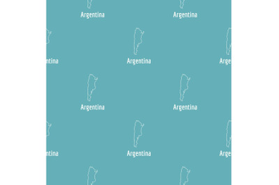 Argentina map ithin line vector simple