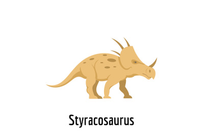 Styracosaurus icon, flat style.