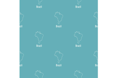 Brazil map thin line vector simple