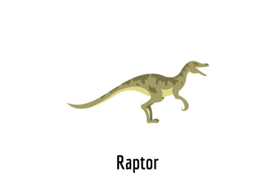 Raptor icon, flat style.