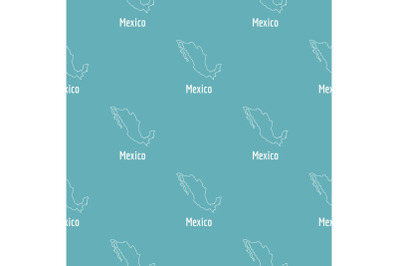 Mexico map thin line vector simple