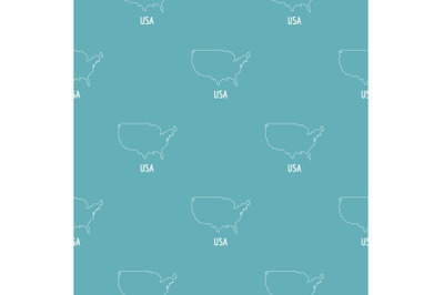 USA map thin line vector simple