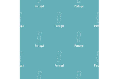 Portugal map thin line vector simple