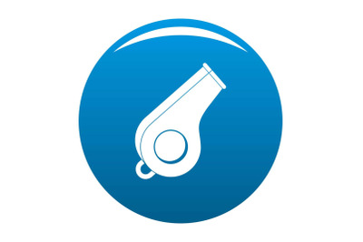Whistle icon vector blue