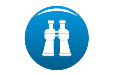 Binoculars icon vector blue