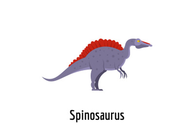 Spinosaurus icon, flat style.