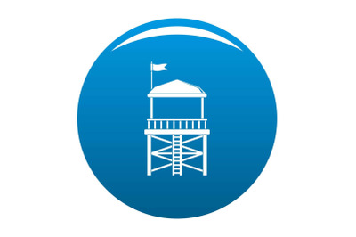 Rescue tower icon vector blue