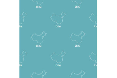 China map thin line vector simple