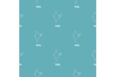 India map thin line vector simple