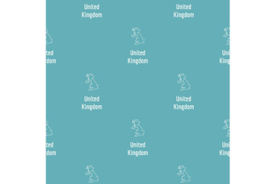 United Kingdom map thin line vector simple