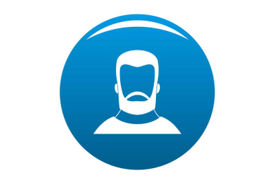 Hipster icon vector blue