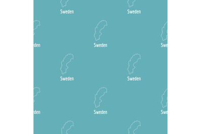 Sweden map thin line vector simple