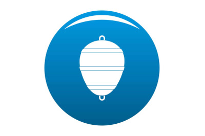 Bobber icon vector blue