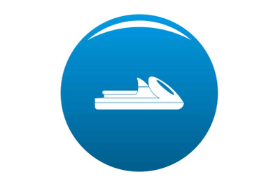 Boat icon vector blue