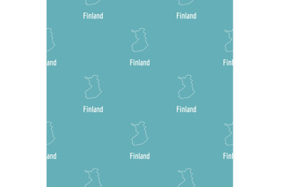 Finland map thin line vector simple