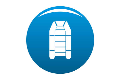 Rubber boat icon vector blue
