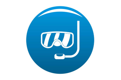 Scuba mask icon vector blue