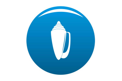 Shell icon vector blue