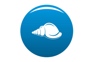 Marine shell icon vector blue